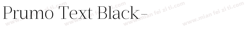 Prumo Text Black字体转换